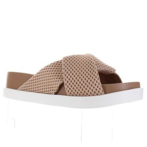 Aerosoles Size 6.5 Women's Baily Nude / Pink Chunky Platform Slide Sandals - Picture 3 of 8